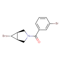 Chemical structure of (1R,5S,6R)-6-bromo-3-(3-bromobenzoyl)-3-azabicyclo[3.1.0]hexane - CSSB01995079549