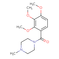 Chemical structure of 1-methyl-4-(2,3,4-trimethoxybenzoyl)piperazine - CSSB00061657967