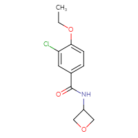 Chemical structure of 3-chloro-4-ethoxy-N-(oxetan-3-yl)benzamide - CSSB07047313477