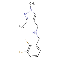 Chemical structure of [(2,3-difluorophenyl)methyl][(1,3-dimethyl-1H-pyrazol-4-yl)methyl]amine - CSSB00001319261