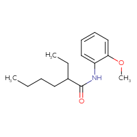 Chemical structure of 2-ethyl-N-(2-methoxyphenyl)hexanamide - CSSB00026732453