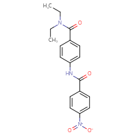 Chemical structure of N,N-diethyl-4-(4-nitrobenzamido)benzamide - CSSB00027750578