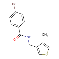Chemical structure of 4-bromo-N-[(4-methylthiophen-3-yl)methyl]benzamide - CSSB00006217974