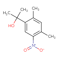 Chemical structure of 2-(2,4-dimethyl-5-nitrophenyl)propan-2-ol - CSSB21230202050