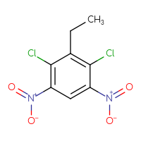 Chemical structure of 2,4-dichloro-3-ethyl-1,5-dinitrobenzene - CSSB00010163414