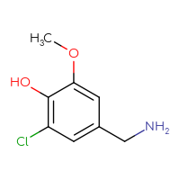 Chemical structure of 4-(aminomethyl)-2-chloro-6-methoxyphenol - CSSB00011602693