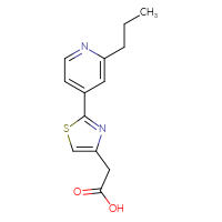 Chemical structure of 2-[2-(2-propylpyridin-4-yl)-1,3-thiazol-4-yl]acetic acid - CSSB00003676967