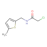 Chemical structure of 2-chloro-N-[(5-methylthiophen-2-yl)methyl]acetamide - CSSB00000742149