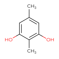 Chemical structure of 2,5-dimethylbenzene-1,3-diol - CSSB00000032664