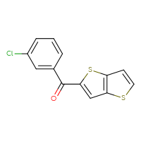 Chemical structure of (3-chlorophenyl)({thieno[3,2-b]thiophen-2-yl})methanone - CSSB00006878296