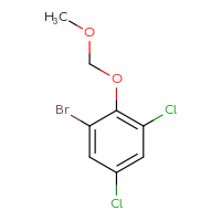 Chemical structure of 1-bromo-3,5-dichloro-2-(methoxymethoxy)benzene - CSSB14921906936