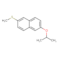 Chemical structure of 2-(methylsulfanyl)-6-(propan-2-yloxy)naphthalene - CSSB15004032464