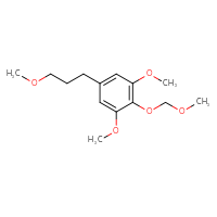 Chemical structure of 1,3-dimethoxy-2-(methoxymethoxy)-5-(3-methoxypropyl)benzene - CSSB21432566798