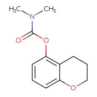 Chemical structure of 3,4-dihydro-2H-1-benzopyran-5-yl N,N-dimethylcarbamate - CSSB21432557163
