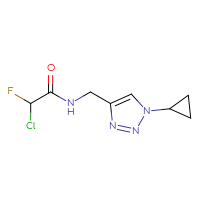 Chemical structure of 2-chloro-N-[(1-cyclopropyl-1H-1,2,3-triazol-4-yl)methyl]-2-fluoroacetamide - CSSB21332125771