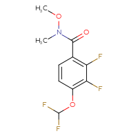Chemical structure of 4-(difluoromethoxy)-2,3-difluoro-N-methoxy-N-methylbenzamide - CSSB21151594590