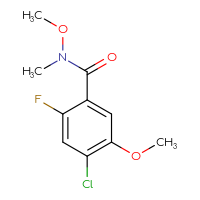 Chemical structure of 4-chloro-2-fluoro-N,5-dimethoxy-N-methylbenzamide - CSSB21151594511