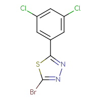 Chemical structure of 2-bromo-5-(3,5-dichlorophenyl)-1,3,4-thiadiazole - CSSB00000766823