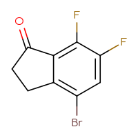 Chemical structure of 4-bromo-6,7-difluoro-2,3-dihydro-1H-inden-1-one - CSSB00010133522