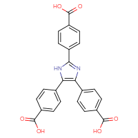 Chemical structure of 4-[4,5-bis(4-carboxyphenyl)-1H-imidazol-2-yl]benzoic acid - CSSB06446554380
