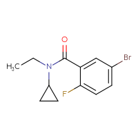 Chemical structure of 5-bromo-N-cyclopropyl-N-ethyl-2-fluorobenzamide - CSSB00011222404