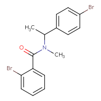 Chemical structure of 2-bromo-N-[1-(4-bromophenyl)ethyl]-N-methylbenzamide - CSSB03608020995