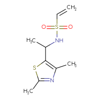 Chemical structure of N-[1-(2,4-dimethyl-1,3-thiazol-5-yl)ethyl]ethene-1-sulfonamide - CSSB00157170852