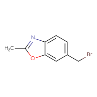 Chemical structure of 6-(bromomethyl)-2-methyl-1,3-benzoxazole - CSSB00010392644