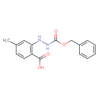 Chemical structure of 2-({[(benzyloxy)carbonyl]amino}amino)-4-methylbenzoic acid - CSSB21332336072