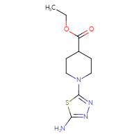Chemical structure of ethyl 1-(5-amino-1,3,4-thiadiazol-2-yl)piperidine-4-carboxylate - CSSB00025749449