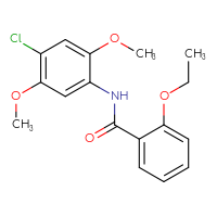 Chemical structure of N-(4-chloro-2,5-dimethoxyphenyl)-2-ethoxybenzamide - CSSB00048310548