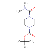 Chemical structure of tert-butyl 4-(dimethylcarbamoyl)piperazine-1-carboxylate - CSSB00000242433