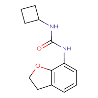 Chemical structure of 3-cyclobutyl-1-(2,3-dihydro-1-benzofuran-7-yl)urea - CSSB00068215598