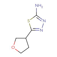 Chemical structure of 5-(oxolan-3-yl)-1,3,4-thiadiazol-2-amine - CSSB00000726278