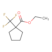 Chemical structure of ethyl 1-(trifluoromethyl)cyclopentane-1-carboxylate - CSSB00045587205