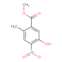 Chemical structure of methyl 5-hydroxy-2-methyl-4-nitrobenzoate - CSSB00021521531