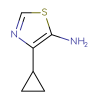 Chemical structure of 4-cyclopropyl-1,3-thiazol-5-amine - CSSB00000693746