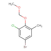 Chemical structure of 5-bromo-1-chloro-2-(methoxymethoxy)-3-methylbenzene - CSSB00015313418