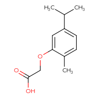 Chemical structure of 2-[2-methyl-5-(propan-2-yl)phenoxy]acetic acid - CSSB00000183466