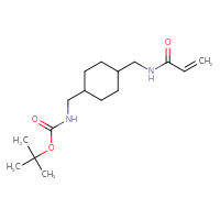 Chemical structure of tert-butyl N-({4-[(prop-2-enamido)methyl]cyclohexyl}methyl)carbamate - CSSB00155161996