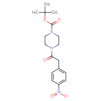 Chemical structure of tert-butyl 4-[2-(4-nitrophenyl)acetyl]piperazine-1-carboxylate - CSSB00105551407