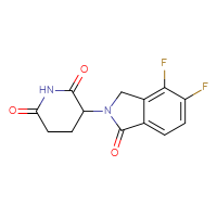 Chemical structure of 3-(4,5-difluoro-1-oxo-2,3-dihydro-1H-isoindol-2-yl)piperidine-2,6-dione - CSSB20605468820