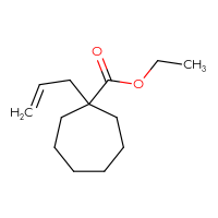 Chemical structure of ethyl 1-(prop-2-en-1-yl)cycloheptane-1-carboxylate - CSSB00157637484