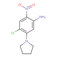 Chemical structure of 4-chloro-2-nitro-5-(pyrrolidin-1-yl)aniline - CSSB00010141554