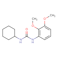 Chemical structure of 1-cyclohexyl-3-(2,3-dimethoxyphenyl)urea - CSSB02027937932