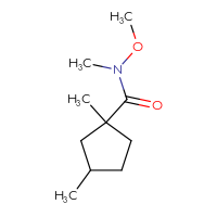 Chemical structure of N-methoxy-N,1,3-trimethylcyclopentane-1-carboxamide - CSSB00990255052
