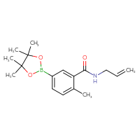 Chemical structure of 2-methyl-N-(prop-2-en-1-yl)-5-(4,4,5,5-tetramethyl-1,3,2-dioxaborolan-2-yl)benzamide - CSSB02519442991