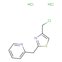 Chemical structure of 2-{[4-(chloromethyl)-1,3-thiazol-2-yl]methyl}pyridine dihydrochloride - CSSB00015205840