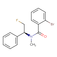 Chemical structure of 2-bromo-N-[(1S)-2-fluoro-1-phenylethyl]-N-methylbenzamide - CSSB06745661286
