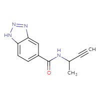 Chemical structure of N-(but-3-yn-2-yl)-1H-1,2,3-benzotriazole-5-carboxamide - CSSB00022738641